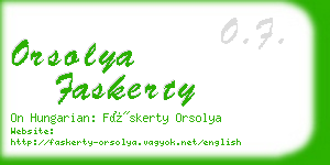 orsolya faskerty business card